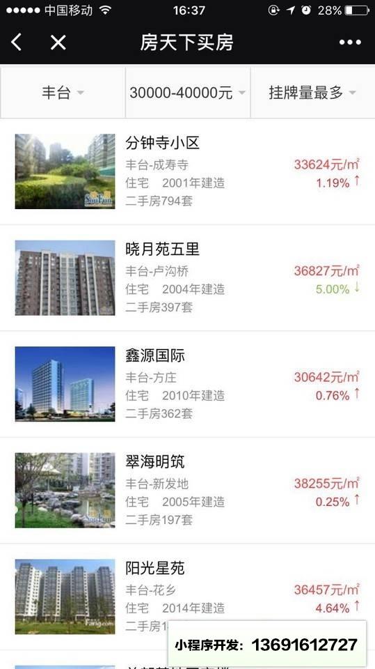 房天下买房小程序截图
