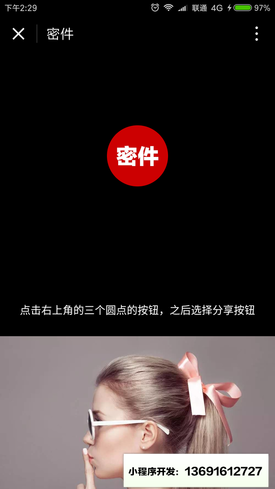 密件小程序截图