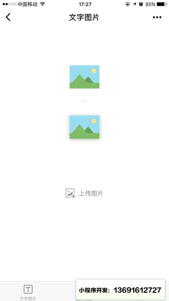 文字图片小程序截图