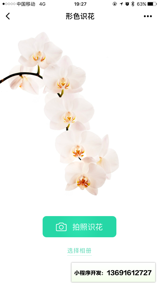 形色识花+小程序截图