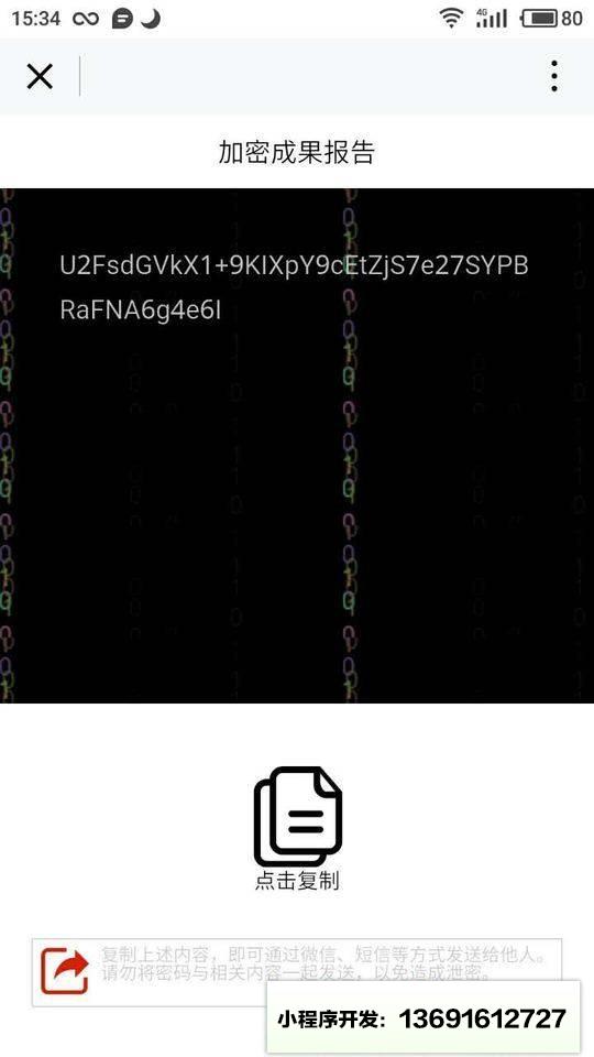 加密小程序截图