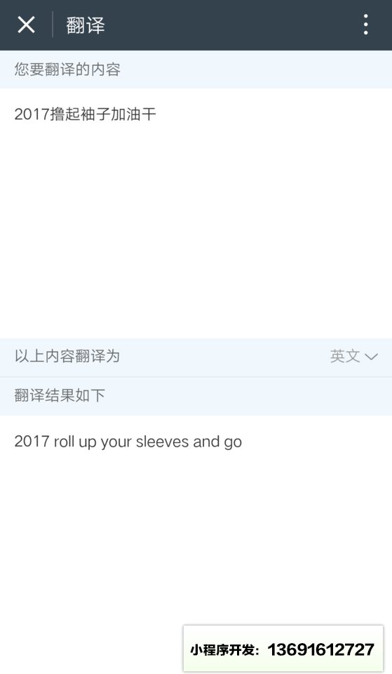 翻译e小程序截图