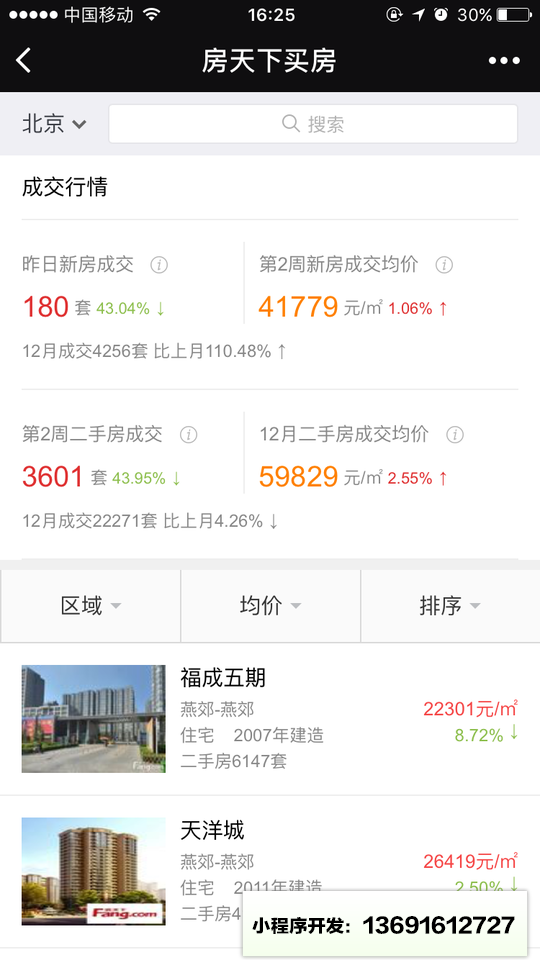 房天下买房小程序截图