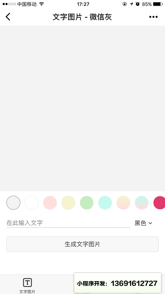 文字图片小程序截图