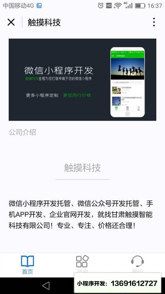 触摸科技有限公司小程序截图