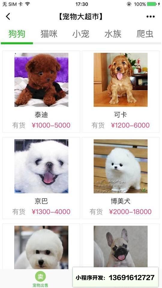 宠物大超市小程序截图